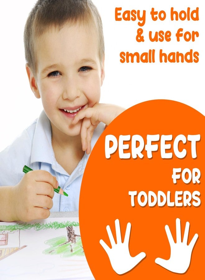 TinyGeeks Jumbo Pencils - Set of 10 Triangle-Shaped Colored Pencils for Toddlers and Preschoolers - Includes Rainbow Version and Sharpener - Ideal for Beginners and Teacher-Recommended - Image 5